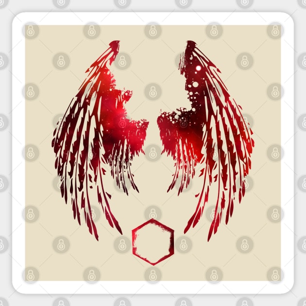 Red Cosmos - Wings Sticker by Scailaret